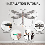 WADORN Funny Dragonfly Metal Toilet Paper Holder, Black Dragonfly Decorative Metal Toilet Paper Storage for Extra 8 Rolls Funny Freestanding Insect Wall Mounted Organizer for Restroom Bathroom Home - Image 5