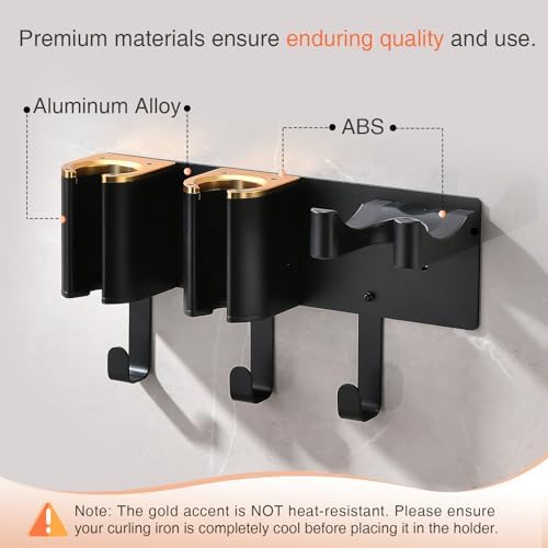 Hair Tool Organizer Wall Mount, Hair Dryer Curling iron Organizer - Image 6