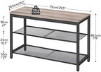 HOOBRO Shoe Bench, 3-Tier Shoe Rack,Industrial Shoe Organizer Storage Bench - Image 3