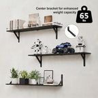 WOPITUES Long Wall Shelves 32″W x 8″D, Floating Book Shelves Max Load 65lbs - Image 3