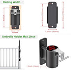 Deck Railing Umbrella Holder, Flat Mount Stand for 1-2" Poles - Image 2