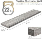 Sorbus Floating Shelves for Wall Storage (48 Inch, 3 Pack, Gray) - Image 3