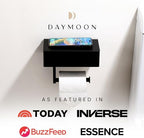 Day Moon™ - Toilet Paper Holder with Shelf & Storage - Wall Mount, Black - Image 4