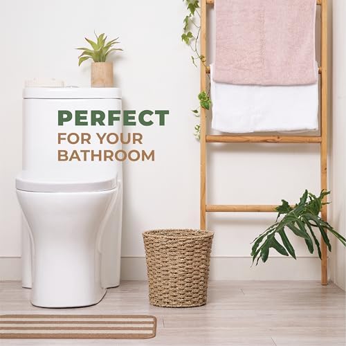 84ECO 2-Pack 3 Gallon Wicker Trash Cans for Bathroom, Bedroom, Office - Decorative Waste Basket (Natural Paper, 3 Gallons) - Image 2