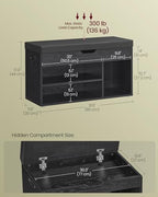 VASAGLE Storage Bench with Cushion, Shoe Bench,11.8 x 31.5 x 17.3 Inches - Image 3