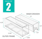 Sorbus Clear Stackable Storage Drawers with Pull-Out Bins (Small, 2 Pack) - Image 3