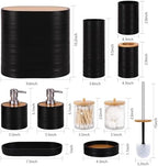 25 PCS Black Bathroom Accessories Set丨Shower Curtain Bathroom Accessory - Image 2