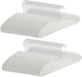 50 Pack Velvet Hangers, Short Neck Non Slip Slim Hangers with 360° Swivel Hook, Space Saving Clothes Hangers for Shirts, Dresses, Sweaters, White by Unknown