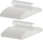 50 Pack Velvet Hangers, Short Neck Non Slip Slim Hangers with 360° Swivel Hook, Space Saving Clothes Hangers for Shirts, Dresses, Sweaters, White by Unknown