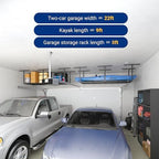 FLEXIMOUNTS 3x8 Overhead Garage Ceiling Storage Rack, 2 Pack, Hammertone - Image 3