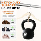 Sishynio Velvet Shirt Hangers 30 Pack, Slim Felt Hangers Beige - Image 7