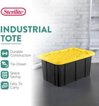 Sterilite Industrial Storage Tote with Lids for Garage, 17 Gallon, 24-Pack - Image 2