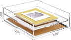 SANRUI 2 Tier Acrylic Stackable Paper Letter Tray, Vertical A4 File Desk Organizer and Accessories Sorter Tray, Clear Workspace Office Supplies Organizers, 12inx9.25inx3.42in - Image 2