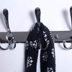 Dseap Coat Rack Wall Mount - 29.5” Long 8-Tri-Hooks Heavy Duty Coat Hanger Rail Wall Hooks for Hanging Coats Hats Clothing Clothes Purse Mudroom Entryway, Chromed - Image 3