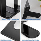 30 Pcs Metal Book Ends for Shelves, Heavy Duty Bookends for Office Home Kitchen Decorative, Nonskid Book Ends to Hold Heavy Books Black 6.5 x 5 x 5.7 in, 15 Pairs - Image 4