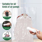Hanging Vacuum Storage Bags For Clothes With Hand Pump,Coat Storage Bag Hanging,Vacuum Bags For Clothes,Space Saver Vacuum Storage Bags,Garment, Clothing, Dress, Suit, Long Coat, Jacket(Long 6 Pack） - Image 6