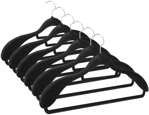 12 Pack Velvet Suit Hangers for Men with 360° Rotating Hooks by Hodola
