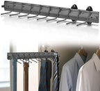 Sliding Tie Racks, 18 Tie Hanger 16.5'' Pull Out Belt Rack for Closet by Vrietina