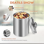 ENLOY 3-Piece Stainless Steel Food Storage Canister Set with Clear Lid - Image 3