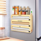 MSJGA Magnetic Plastic Wrap Dispenser with Cutter for Drawer&Refrigerator by MSJGA