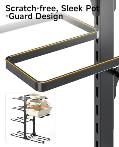 MUDEELA 8-Tier Pots and Pans Organizer under Cabinet, 20.8" H Heavy Duty - Image 7