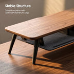 Fenge Solid Wood Dual Monitor Stand with 2-Tier Storage - Image 6