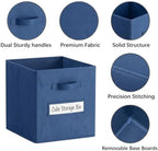 Storage Bins,13 Inch Cube Storage Bin with Labels,6pcs,Navy Blue - Image 2