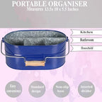 Alpha Living Home 4 -Section Galvanized Utensil Silverware Caddy - Farmhouse Organizer with 4 Compartments and Wooden Handle - Versatile Storage for Kitchen, Outdoor & Party Essentials (Blue) - Image 3