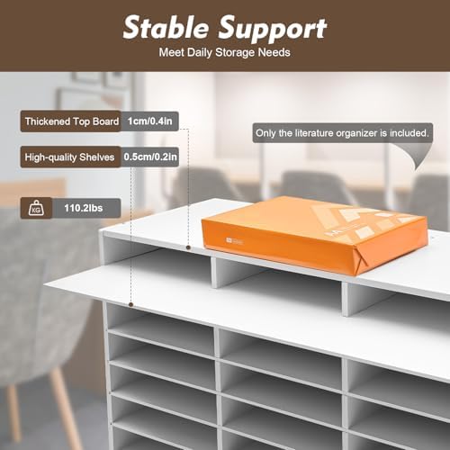 27 Slot Literature Organizer, Wooden Mail Sorter for Classroom - Image 3