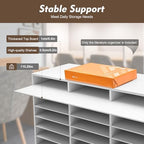 Literature Organizer, 27 Slots Compartments Mail Organizer, Literature Organizers for Office, Paper Shelves Classroom Mailbox, for Office Home School (White) - Image 4