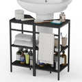 CADUKE Pedestal Sink Shelf, 2 Pack Under Sink Organizers and Storage, Black by CADUKE