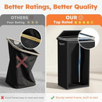 SOLEDI 100L Laundry Hamper with Lid, Large Collapsible Laundry Basket - Image 3