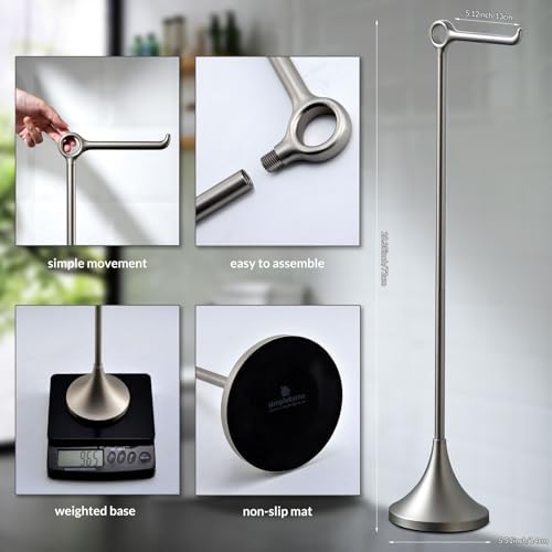Toilet Paper Stand Stable Weighted Base Simple Modern Streamlined Design - Image 3