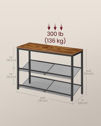 VASAGLE 3-Tier Shoe Rack, Adjustable, Freestanding - Image 3