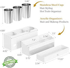 GFWARE White Hot Hair Styling Tool Organizer with Drawer & 3 Cooling Cups - Image 7