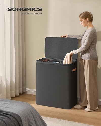 SONGMICS Laundry Basket, 190L Laundry Hamper with Lid, 3 Removable Bags - Image 2