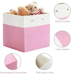 FinishingBo 13x13x13 Storage Cube Bins 4 Pack, Cube Shelf Baskets - Image 6