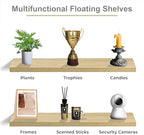 Sorbus Floating Shelves for Wall Storage (35 Inch, 3 Pack, Maple Wood) - Image 6