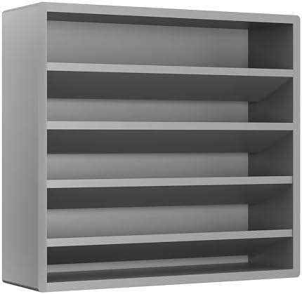 Orimade 4 Tier Spice Rack Organizer for Cabinet, Freestanding Bamboo Seasoning Rack for Countertop, Cupboard, Pantry, Kitchen, 13.18 x 4.13 x 12.2 inches(Spice Jars Not Included), Grey by Orimade