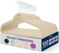 SereneLife Velvet Hangers – 100 Pack, Slim & Space Saving for Closets by SereneLife