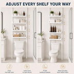 ALLZONE Tension Over The Toilet Storage Cabinet, No-Drill, Fits 92-116 in. - Image 5