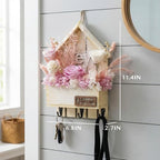 Key Holder Wall Mount with Preserved Pink Roses, Unique Wall Hooks for Home Decor, Forever Flowers Key Hook for Housewarming Gifts, Birthday Gifts for Women, Mom, Friend, Room Decor (Pink) - Image 2
