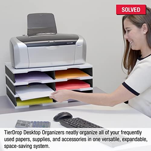 Ultimate Office TierDrop Desktop Organizer Sorter, 6 Compartment, 2-Wide - Image 3