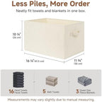 StorageWorks Closet Storage Bins, Beige(NaturWeave Fabric), Extra Large - Image 4