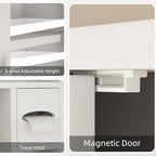 Shintenchi Over the Toilet Storage Cabinet, Bathroom Storage Cabient with Barn Doors, Bathroom Storage Shelf Organizer with Toilet Paper Holder, Adjustable Shelf and Anti-Tip Device, White - Image 6