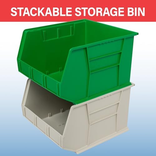 Akro-Mils 30270 AkroBins Plastic Storage Bins, 18"x16"x11", Red, 3-Pack - Image 4
