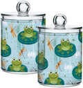 4 Pack illustration frogs Apothecary Jars with Lid by Unknown