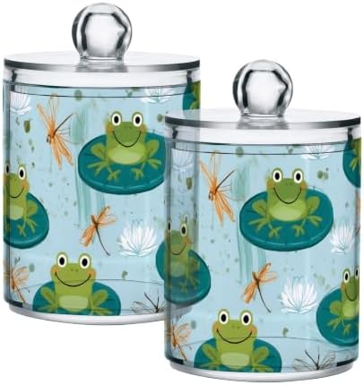 4 Pack illustration frogs Apothecary Jars with Lid by Unknown
