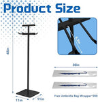 Wet Umbrella Bag Stand with Free 200 Large Plastic Disposable Bags, Black - Image 3