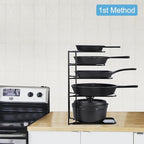 Toplife Heavy Duty Pan Organizer,Storgae Rack for Cast Iron Skillets 2 Pack - Image 4